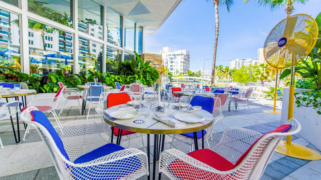Breakfast is served seven days a week at The Continental Miami Beach
