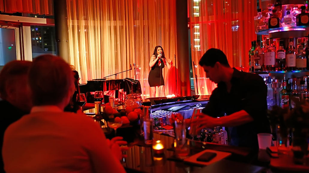 Tyra Juliette on stage at LILT Lounge