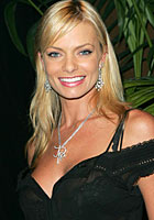 Jaime Pressly arriving at P. Diddy's post VMA party on Star Island