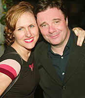 Molly Shannon and Nathan Lane at the Delano hotel