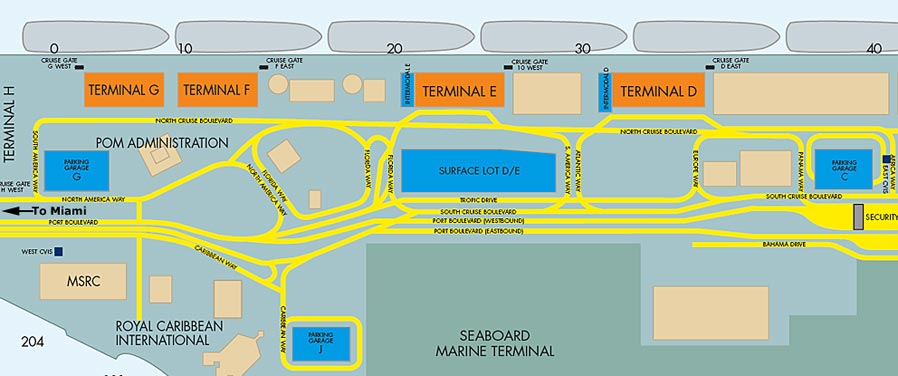 Port of Miami Map