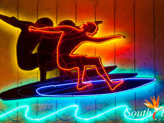 Neon Surfer at Alvin's Island Beach Shop on Lincoln Road