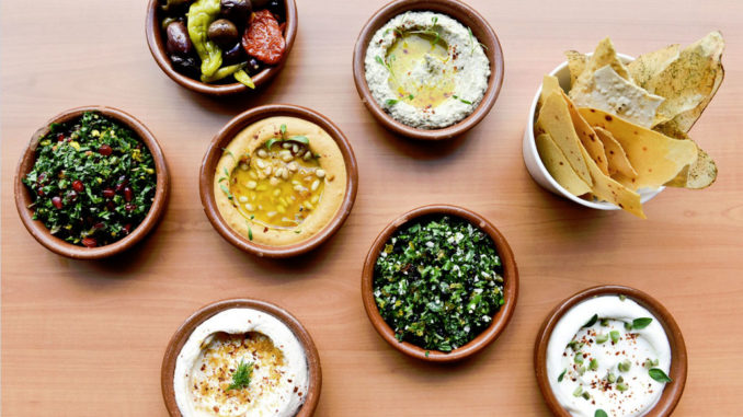 A flavorful variety of dips served at Boulud Sud, Miami (photo Liz Barclay)