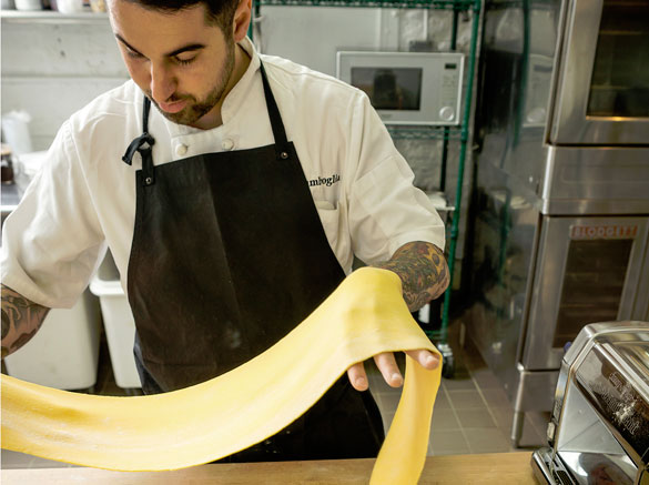 Bar Primi Chef Sal Lamboglia handcrafts pasta for the Miami Spice menu at The Dutch