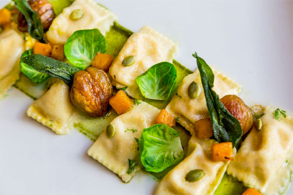 Pumpkin Agnolotti at db Bistro Moderne