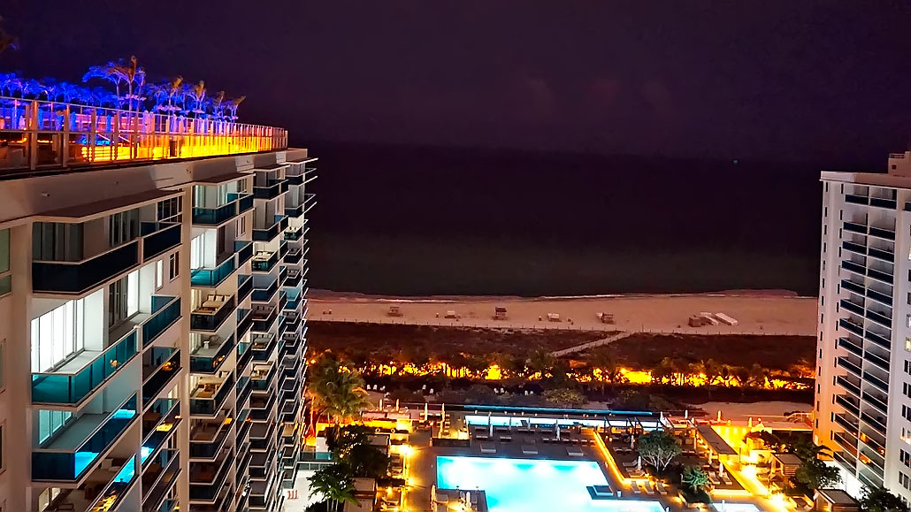 View from Watr at the 1 Hotel South Beach