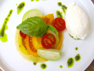 Heirloom Tomato & Burratina at Villa Azur, South Beach